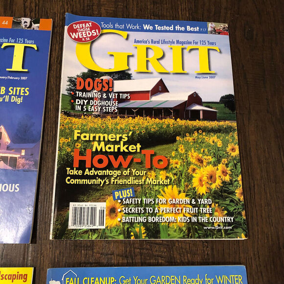 Grit Magazine Lot of 4 - Jan/Feb, May/June, July/Aug, Sept/Oct 2007 Homesteading - Picture 3 of 14
